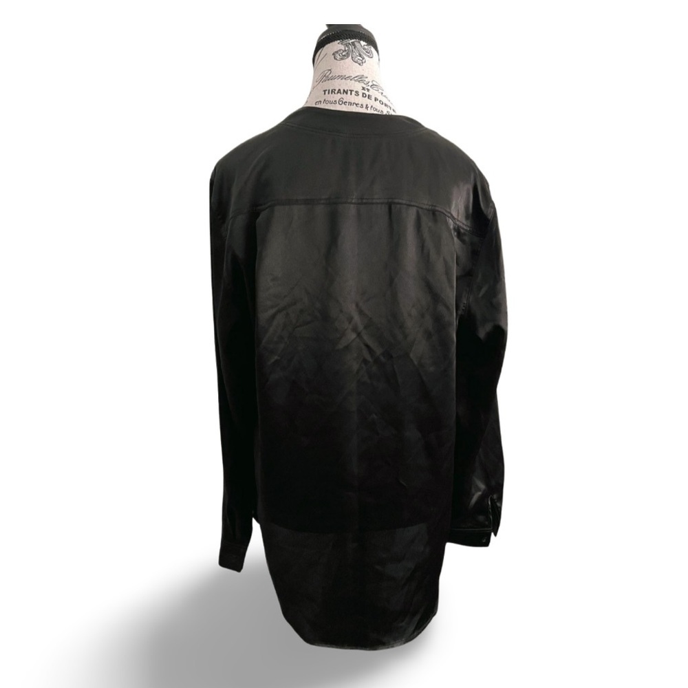 Nine West Black V-Neck Blouse – Minimalist Longline Top size Large - Picture 5 of 5